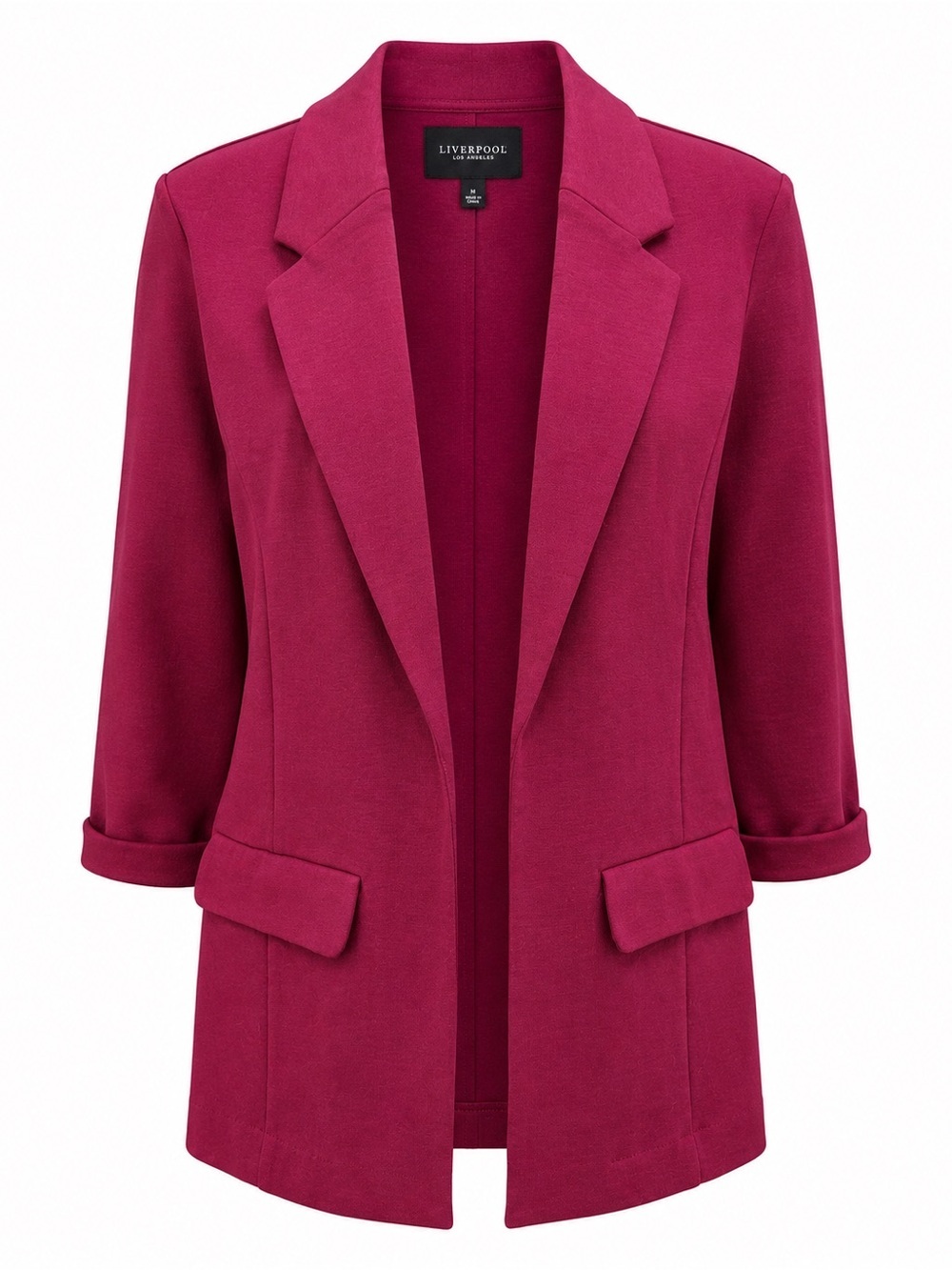 Liverpool Los Angeles Magenta Open Front Blazer Medium